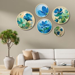 Wallity Yats-20 Conjunto de 5 Cuadros Decorativos Multicolor